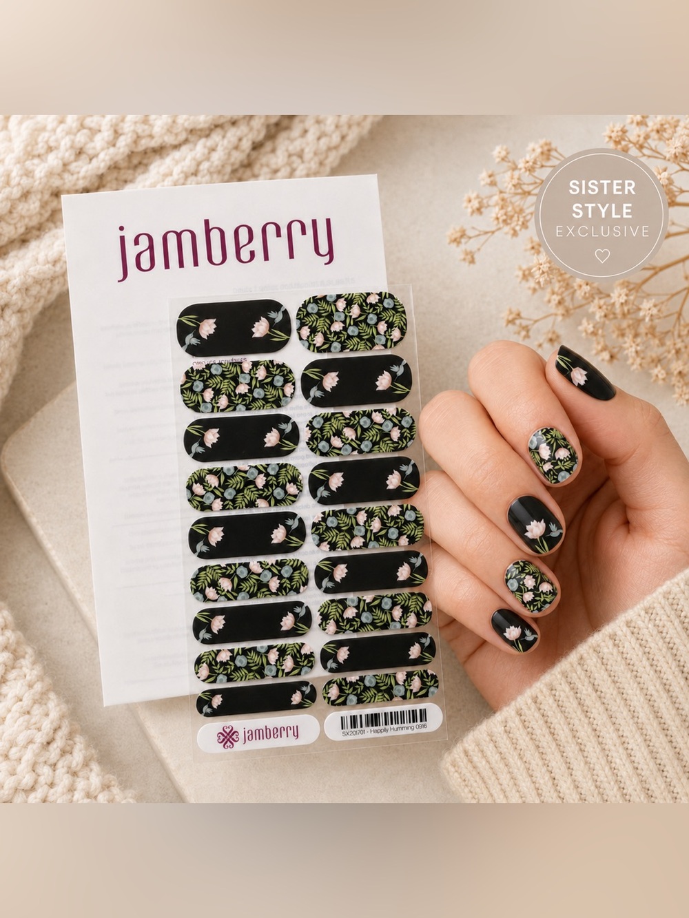 Jamberry Nail Wraps: Happily Humming | Sister Style Exclusive | Buy 3 Get 1 Free